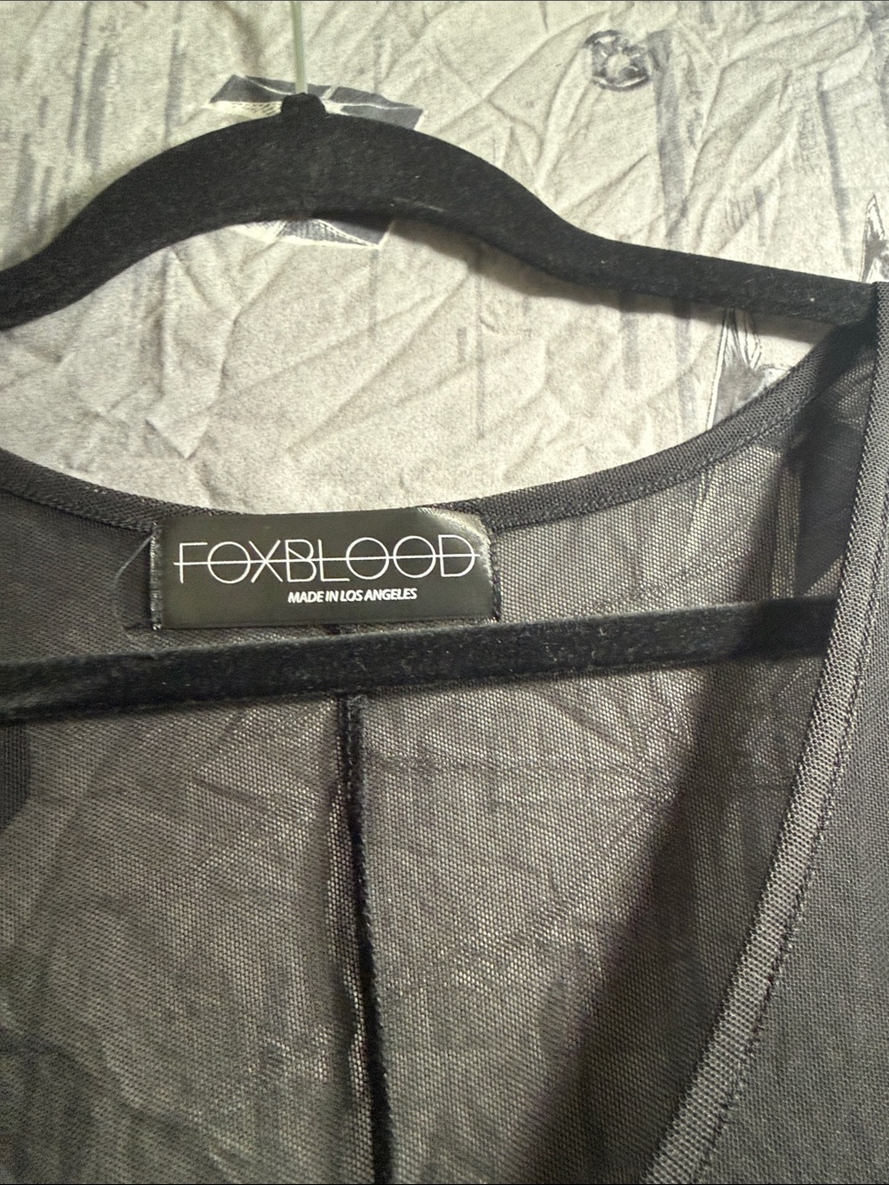 NWOT FOXBLOOD SHADOW MESH CAFTAN OS - Picture 3 of 9